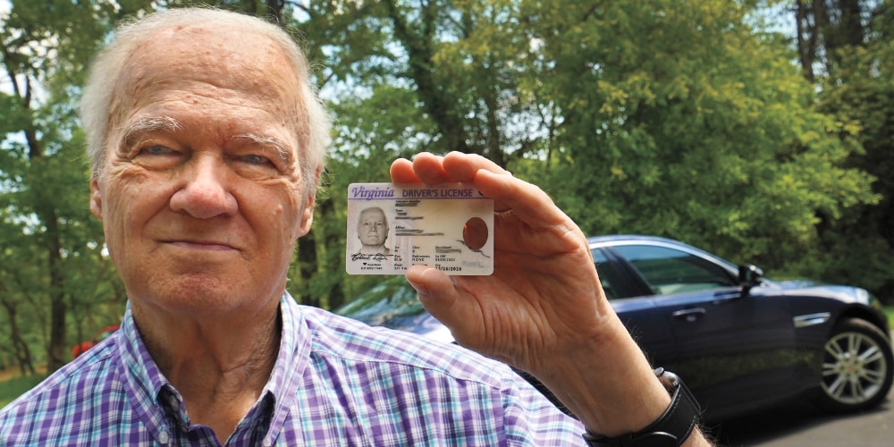 Richard Davis and his license