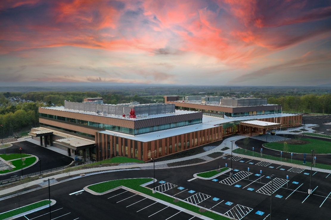 Hospital with Sunset