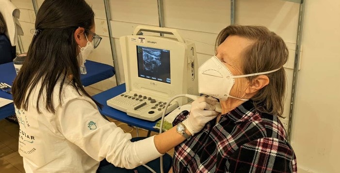 Valley Health Wellness Festival Ultrasound on patient