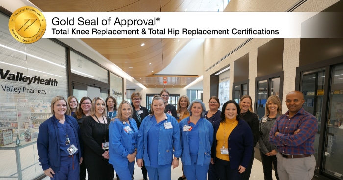 gold seal of approval total knee replacement and total hip replacement certifications