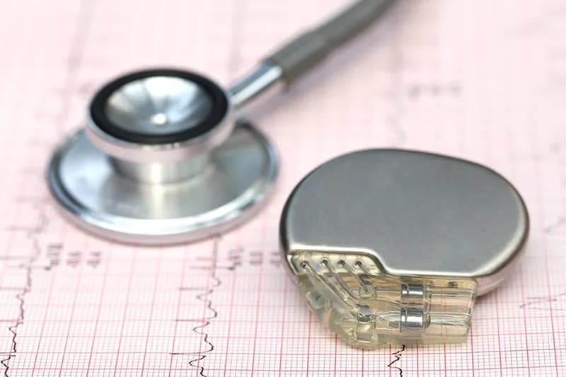 tethoscope next to a pacemaker