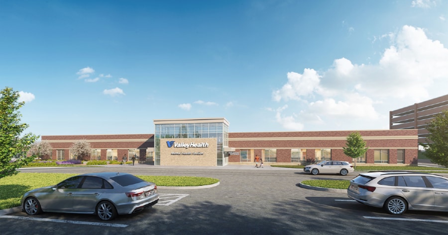 Rendering of Valley Health Behavioral Health Pavilion