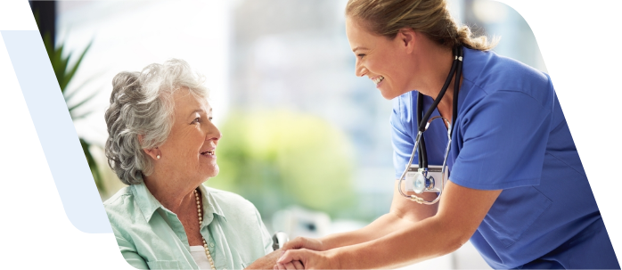 Nurse with patient