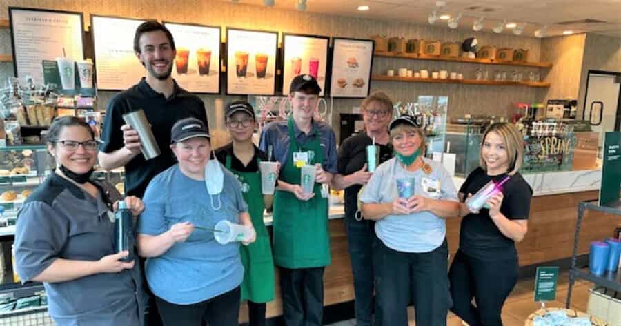 Visitors at Winchester Medical Center Starbucks