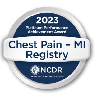 2023 Platinum Chest Pain MI REgistry logo