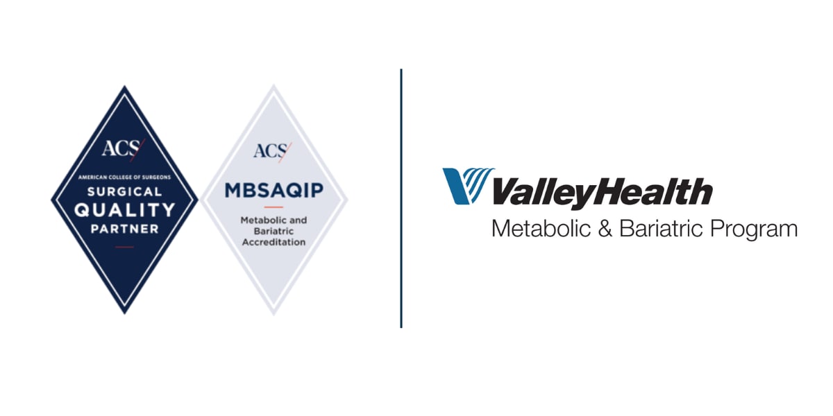 Valley Health Metabolic & Bariatric Program Accreditation logos