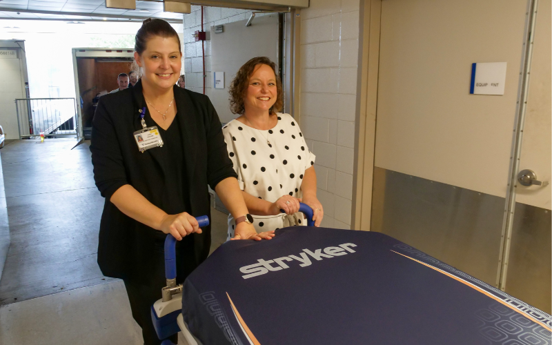 Jenny with stretcher