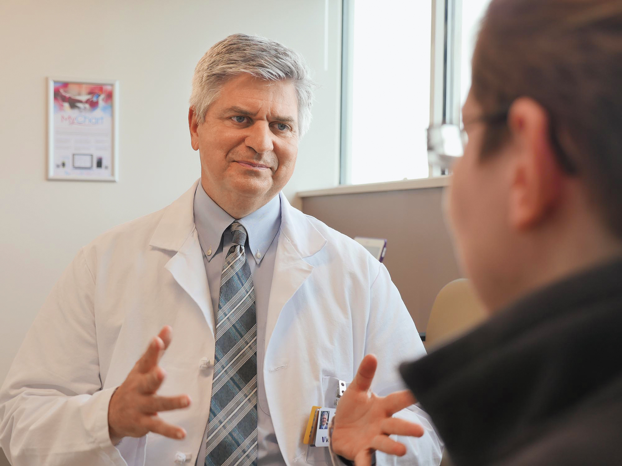 Doctor talking to patient