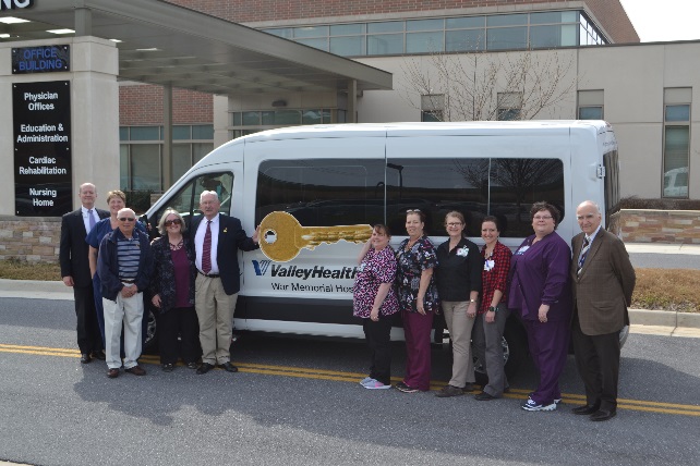 War Memorial Hospital extended care unit's new wheelchair-accessible van